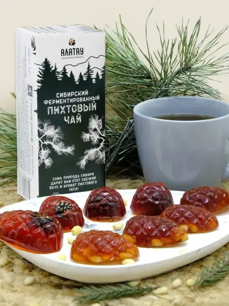 Мармелад сосновый ассорти с кедровыми орехами и с шишкой, 110 гр Мармелад сосновый ассорти с кедровыми орехами и с шишкой, 110 гр