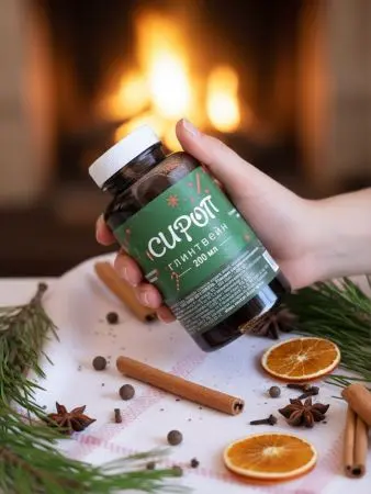 Сироп сосновый со вкусом Глинтвейн 200 мл Сироп сосновый со вкусом Глинтвейн 200 мл