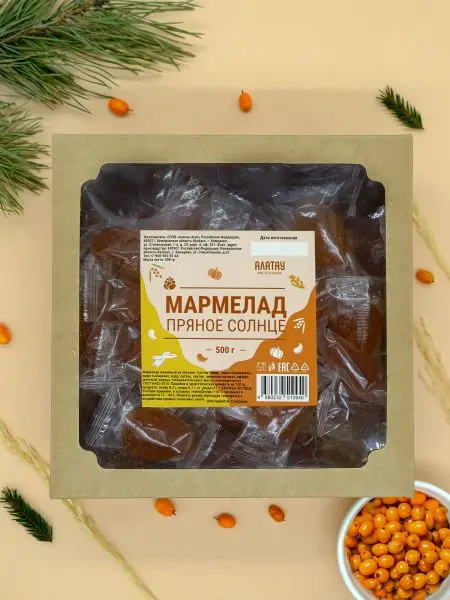 Мармелад ягодный Пряное солнце, облепиховый с пряностями 1 кг