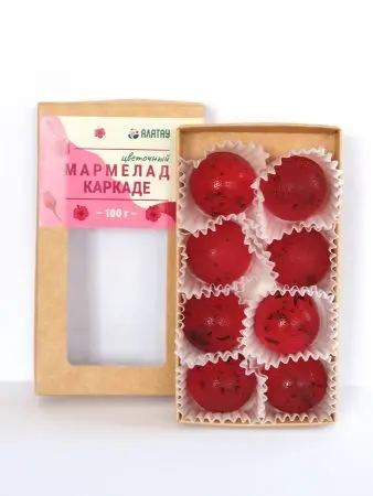 Мармелад цветочный Каркаде в крафтовой упаковке 100 г Мармелад цветочный Каркаде в крафтовой упаковке 100 г